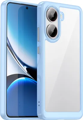Produktbild von Schutzhülle für Xiaomi Redmi Turbo 4 Klar Rückseite Stoßfeste TPU Silikon Bumper Hülle Blau