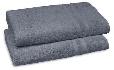 Produktbild von 2er Set Saunatücher, 100% Baumwolle, 70x180 cm, grau
