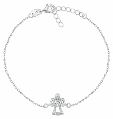 Produktbild von Silberarmband Engel mit Zirkonen BRC251W