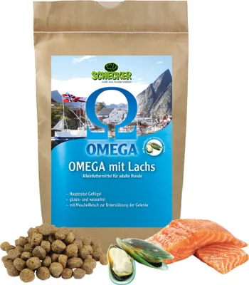Produktbild von 1,5 kg Schecker Omega 3 + 6 Lachs -Trockenfutter - weizenfrei - glutenfrei