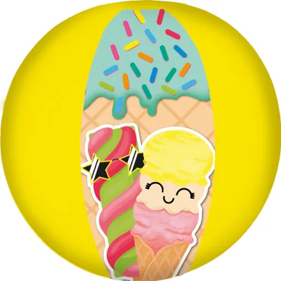 Produktbild von Happy People 77452 - Happy Summer Strandball Wasserball (ca. 29 cm) Ball Kinder Garten Spielball