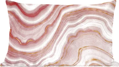 Produktbild von MuchoWow® Zierkissen Sofakissen Wohnzimmer Dekokissen 60x40 cm Achat - Rosa - Edelsteine - Kristall - Kopfkissen - Polster mit Foto