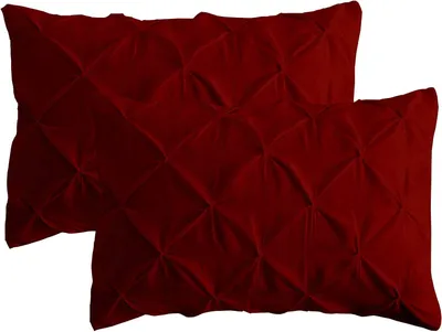 Kissenbezug 2er-Pack Burgunder, Satin, 50x90 cm, King Size