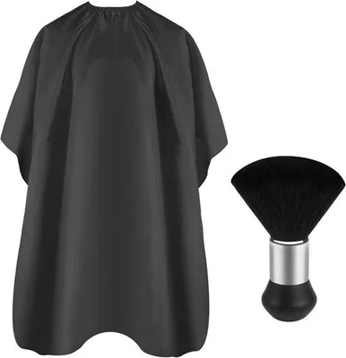 Productafbeelding van Professionele Kappers Cape met Nekborstel voor Vakkundig Knippen