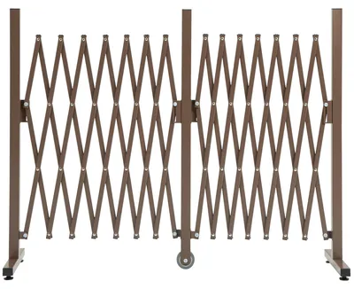 Produktbild von Outsunny Scherengitter Absperrgitter ausziehbar 52-405cm Garten Alu Braun