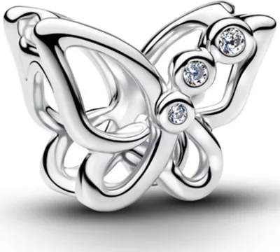 Produktbild von Pandora Mini-Charm Schmetterling Zirkonia Sterling-Silber 794369C01