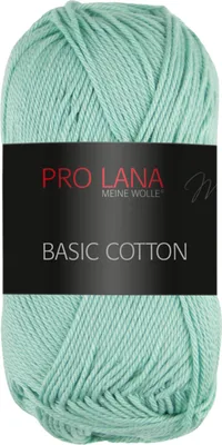 Produktbild von Pro Lana BASIC Baumwolle Baumwollgarn 50 g ideal für Kleidung, Spielzeug, Accessoires 125 m Farbe 061 - seegrün