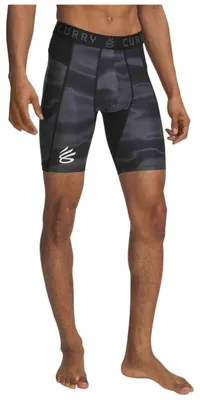 Productafbeelding van Leggings Under Armour Curry HeatGear Printed "Black-Castlerock" voor Heren