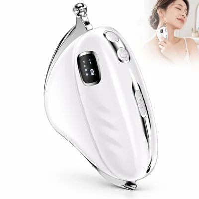Produktbild von Faszienmassagegerät elektrisch, Muskelmassagegerät mit Wärmefunktion, Vibration & Rotlicht, kabelloses Massagegerät für Körper, Rücken und Entspannung