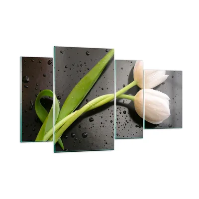 Produktbild von Bilder auf glas - Tulpen Blume Pflanzung Pflanze - 120x70cm - Glasbilder - Wandbilder - Kunstdruck - zum Aufhängen bereit - Wanddekoration aus Glas - Glas Bilder - Wandbild auf Glas - GDL120x70-2301