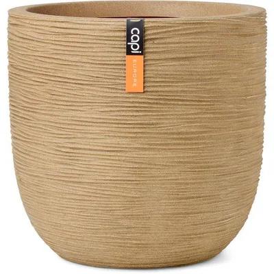 Zdjęcie produktu dla Doniczka kulista Rib NL, 35 x 34 cm, beżowa, CAPI EUROPE