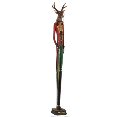 Produktbild von Clayre & Eef Deko 4PR0008 12*12*92 cm - Rot Polyresin Dekoratives Figur Deko Accessoires Wohnaccessoires