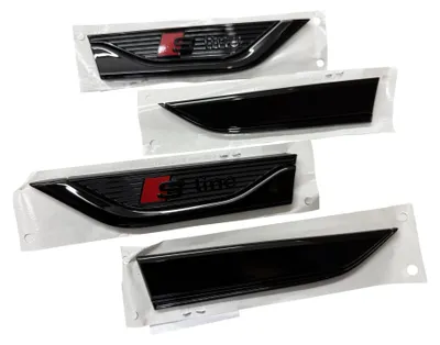 Original Audi Black Edition S-Line Logo Kotflügel Tür Schwarz für Audi A5 F5 17 – Produktansicht