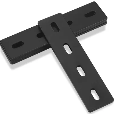 Image de Plaque de réparation pour meuble - Acier - 155 x 38 x 4 mm - Lot de 4 pièces - Connecteur de meuble