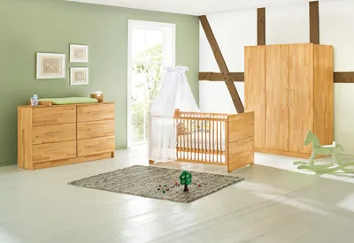 Image de Pinolino Chambre d'enfant 3 pièces "Natura"(lit d'enfant, commode à langer, armoire), 102174XG, extra large