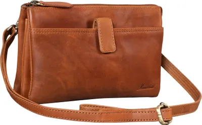 Produktbild von Benthill Leder Umhängetasche - Reisebrieftasche aus echtem Rindsleder - Schultertasche mit Reißverschluss - Oragnizer / Ledertasche - Herren / Damen