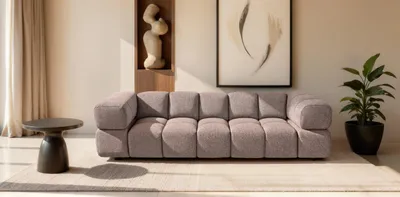 Zdjęcie produktu dla Sofa czteroosobowa, tkanina szenilowa Puente, Purprowy, Averro