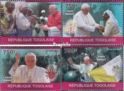 Produktbild von Briefmarken Togo 2010 Mi 3554-3557 (kompl.Ausg.) postfrisch Papst Benedikt XVI