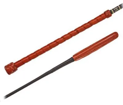 Immagine prodotto di Fleck Professional 03042 Frusta da dressage in pelle Slim, arancione, 120 cm