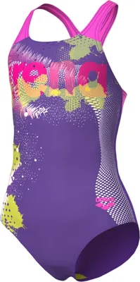 Produktbild von Arena LIGHT TRICKS SWIMSUIT NAVY-SOFT GREEN-MULTI 128