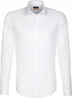 Produktbild von Seidensticker BUSINESS Herren Hemd Langarm Kent Slim-Fit Ecru 44