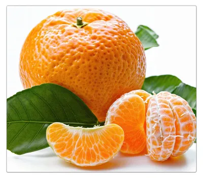 Produktbild von Spritzschutz Herdabdeckplatte Schneidebrett aus Glas Frische Mandarine 1-Teilig (60x52cm)