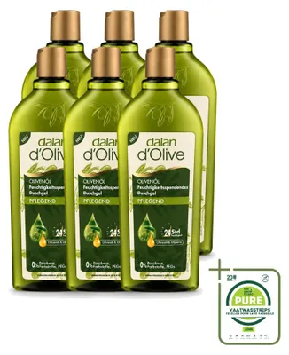 Immagine prodotto di 6 flaconi di Dalan d'Olive, gel doccia idratante e nutriente - 400 ml - confezione grande - 6 pezzi