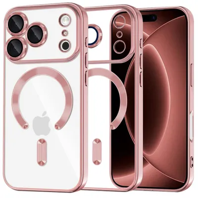 Produktbild von Techsuit – , kristallbesetzte MagSafe-Hülle für iPhone 18 Pro Max / iPhone 17 Pro Max – Rosa