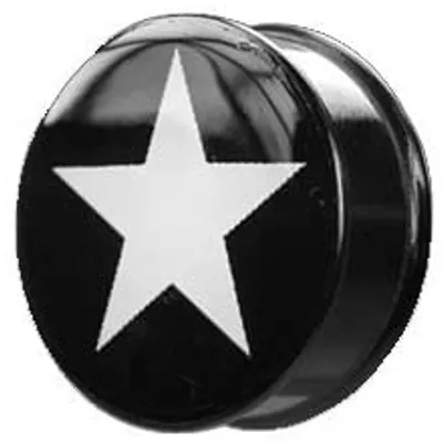 Immagine prodotto di Ohr Flesh Acryl Nero Tunnel Piercing Logo Stern VPPI.8mm