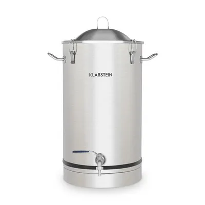 Produktbild von Klarstein Maischfest Gärkessel - Fermentierkessel, Bierbraugerät, Gärbehälter, 30 L, Ablasshahn, Edelstahl, silber