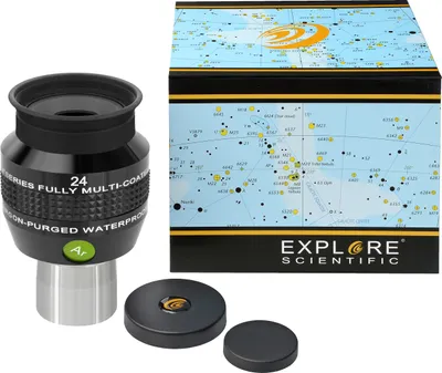 Produktbild von Explore Scientific Okular 24mm 68° 1,25" wasserdicht Argonfüllung EMD-Mehrschichtvergütung Edelstahlhülse Standard Filtergewinde