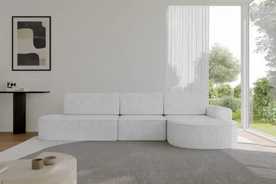 Produktbild von ALTDECOR Ecksofa mit Schlaffunktion und Bettkasten - MARI-L2-S - 368X167X85 - Grau Corner Sofa Eckcouch Couch L-Form, links/rechts angeordnet, Schlafcouch Ausziehbar Wohnlandschaft