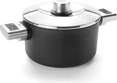 Produktbild von Woll logicPro Gusstöpfe mit Deckel, verschiedene Größen Varianten Edelstahlgriff + Edelstahldeckel, Größe Ø 20 cm