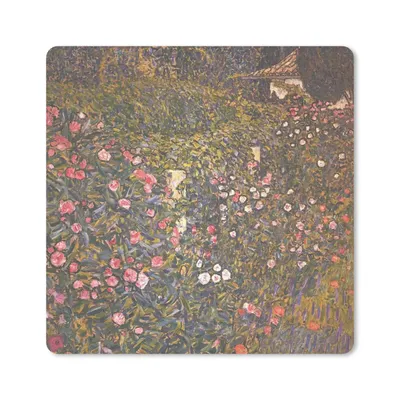 Produktbild von MuchoWow® Mauspad Mousepad Italienische Gartenbaulandschaft - Gustav Klimt 20x20 cm - Mousepads - Maus Mat - Pad - Mausunterlage - Desk Mat - Bureauartikeln