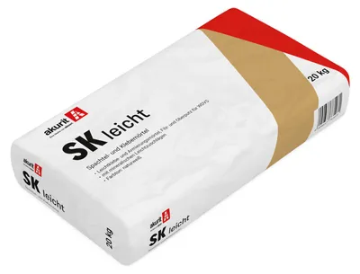 Immagine prodotto di AKURIT Spachtelmörtel SK leicht 20kg Klebemörtel - perfekte Haftung für Profi & Heimwerker