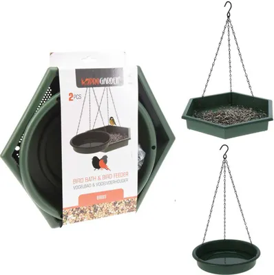 Produktbild von Progarden Futterstation - 2 in 1 für Vögel, wetterfest, grün