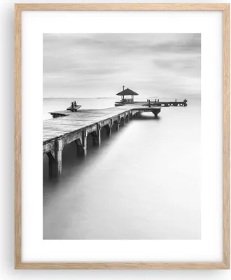 Produktbild von Gerahmtes Poster - Rahmen in heller Eiche - Thailand bucht strand brücke - 40x50 cm - Wand Bild - Wanddeko - Wandbilder - Wandposter - Bilderrahmen - Bilder - Kunstdruck - Wandbild - P2NPA40x50-2441