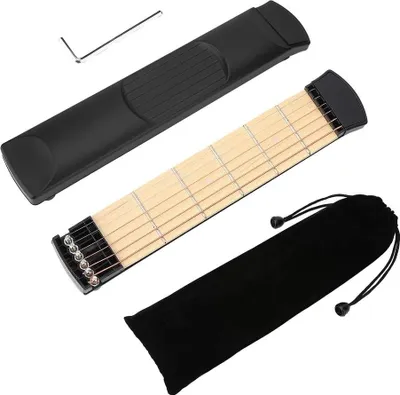 Produktbild von 6-saitige Reisegitarre Übungsset für Linkshänder mit Stimmschlüssel für Anfänger