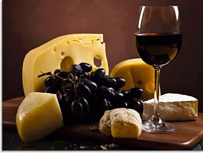 Produktbild von ARTland Glasbild Käse Stillleben Größe: 80x60 cm