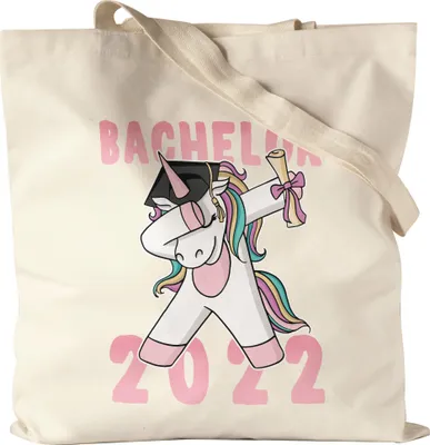 Produktbild von Bachelor 2022 Jutebeutel Stoffbeutel Canvas  Pferd Einhorn Abschlussgeschenk Dab Cool Humorvoll Geschenkidee