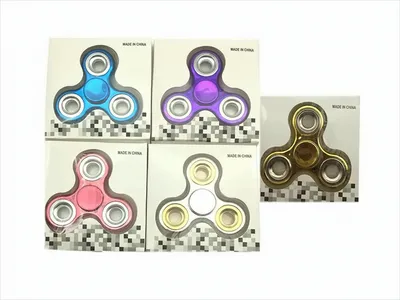 Produktbild von Fingerkreisel Fidget Spinner metallic Look pink