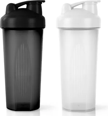Produktbild von AOGOE Protein Shaker 600ml Eiweiß Shaker mit Messskala BPA frei auslaufsicher Shake Becher für Whey Proteinpulver Shakes Schwarz