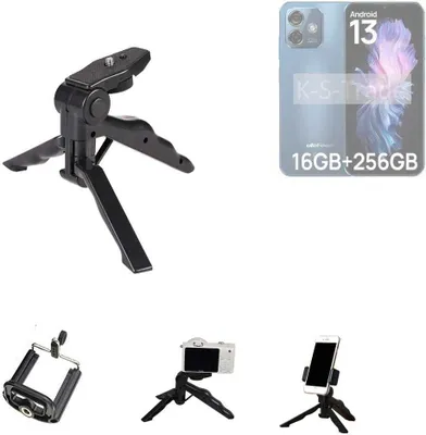 Produktbild von K-S-Trade Stativ Tisch-Ständer Dreibein Handy-Stativ Ständer kompatibel mit Ulefone Note 16 Pro Mini-Stativ Smartphone Tripod Handy-Stativ aus