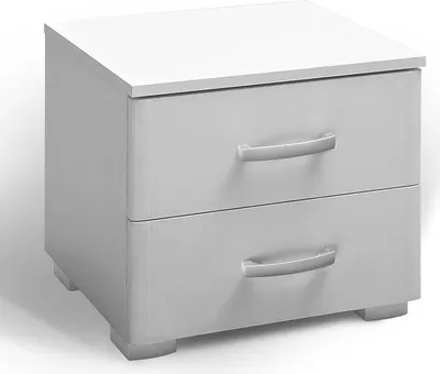Produktbild von Nachtkästchen Lepe 02, Farbe: Weiß - 46 x 49 x 38 cm (H x B x T)
