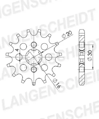 Produktbild von Ritzel Supersprox 428 - 14Z CST-548:14|grobverzahnt 16,0/20,0