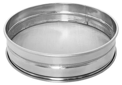 Obrázok produktu pre Sitko na múku a cukor z nehrdzavejúcej ocele, priemer 220 mm, výška 55 mm
