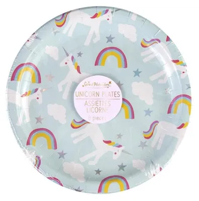 Produktbild von Einhorn Teller, 15 cm - Partygeschirr, Tischdeko, Kindergeburtstag