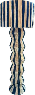 Produktbild von Boho Deko Stehlampe Lampe Standleuchte Tulum Beige Schwarz 160cm