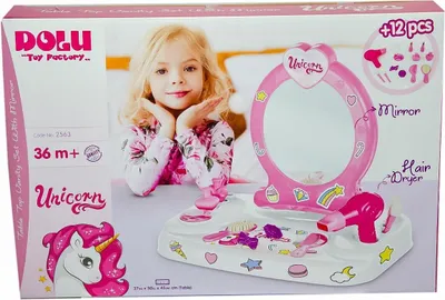 Produktbild von DOLU Einhorn Schminktisch mit Zubehör 2563 25630