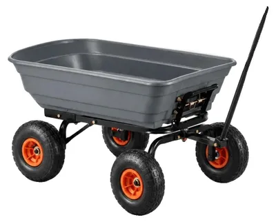 Obrázok produktu pre Záhradný vozík, nosnosť 350 kg, pneumatiky 10 palcov, farba: sivá